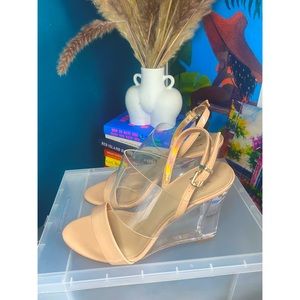 Mix No. 6 Bryden Clear Wedge Sandal